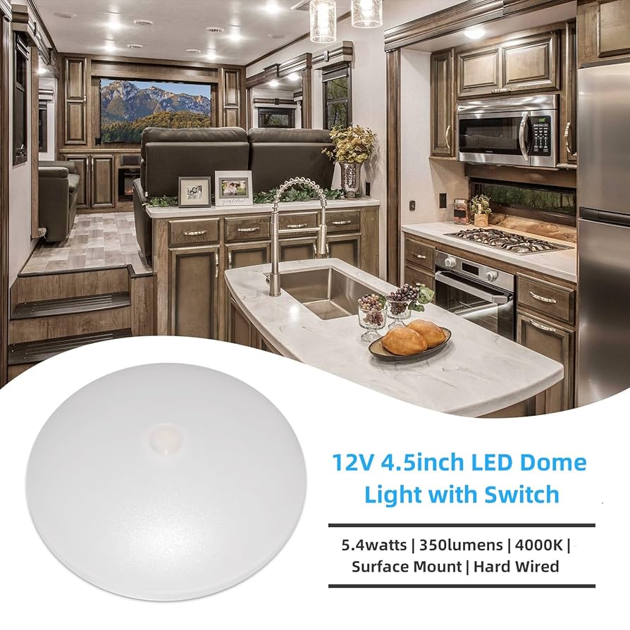 Dream Light ドリームライト5〜7泊64LALI-099-24-CWH Amazon.com: Dream lighting RV 12volt LED Ceiling Lights